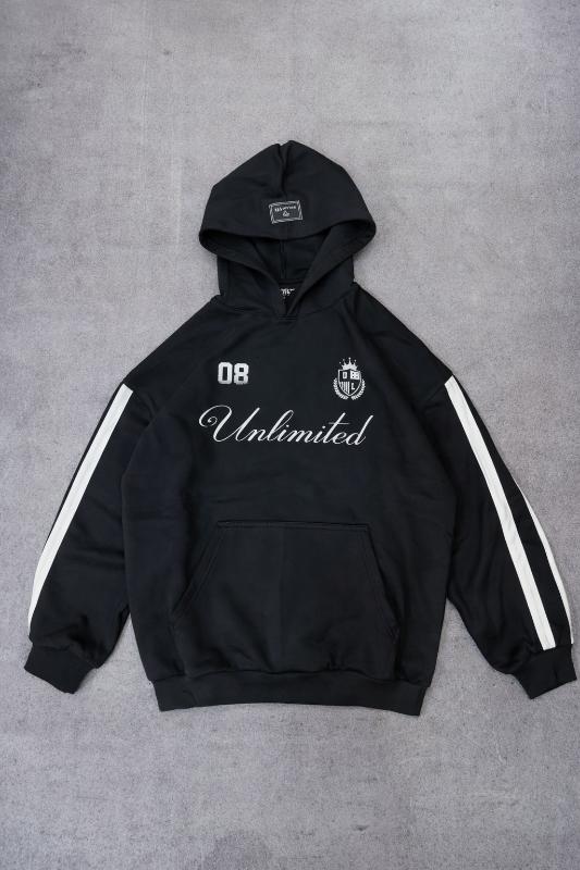 BUZO UNLT CURSIVA TIRAS BLACK - Foto 1