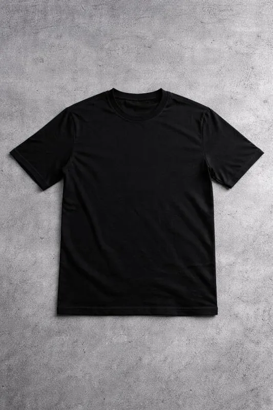 REMERA NEGRA LISA - Foto 1