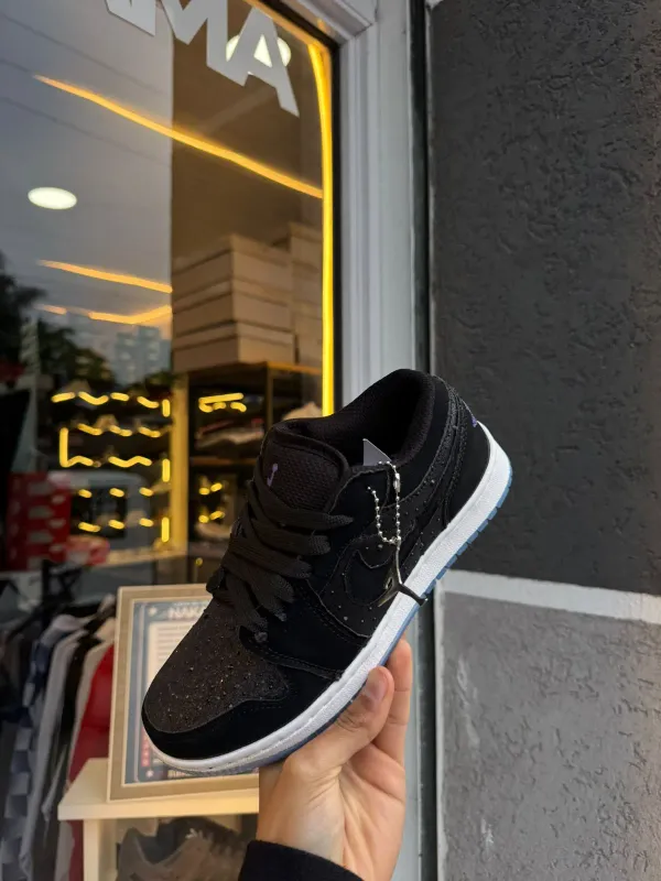 JORDAN 1 ZAPA GLITER VERNIZ PRETO