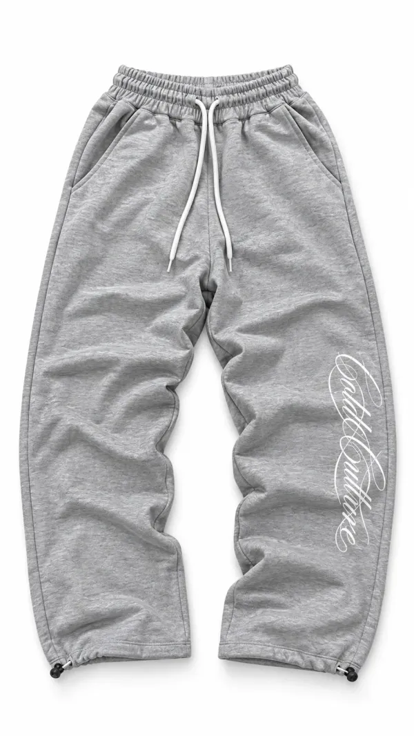 JOGGING GRIS CURSIVA