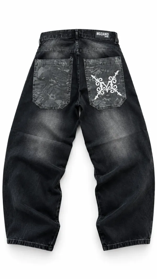 MZKO DENIM GRIS BORDADO - vista secundaria