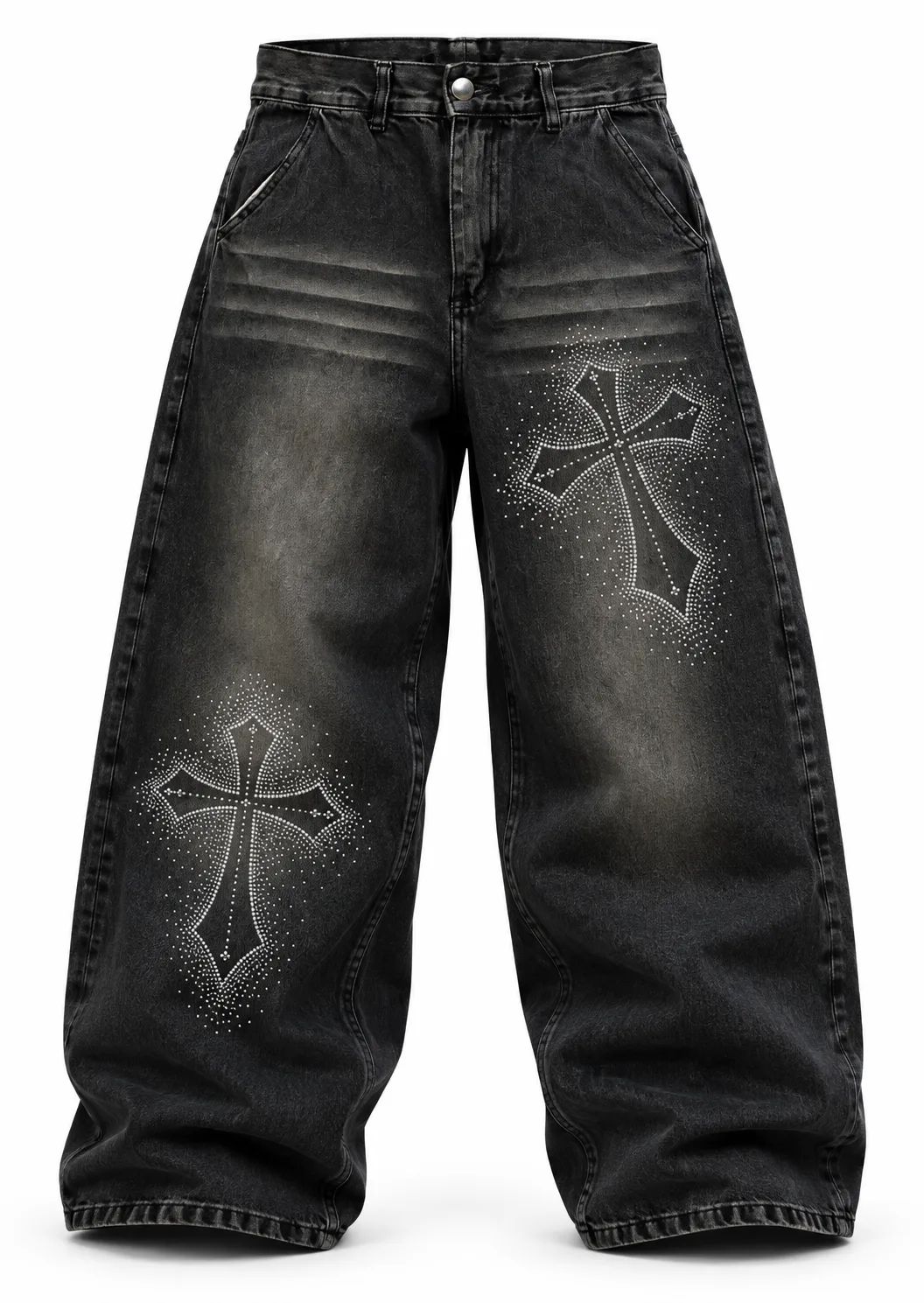 BAGGY CRUZ CON STRASS - vista 2