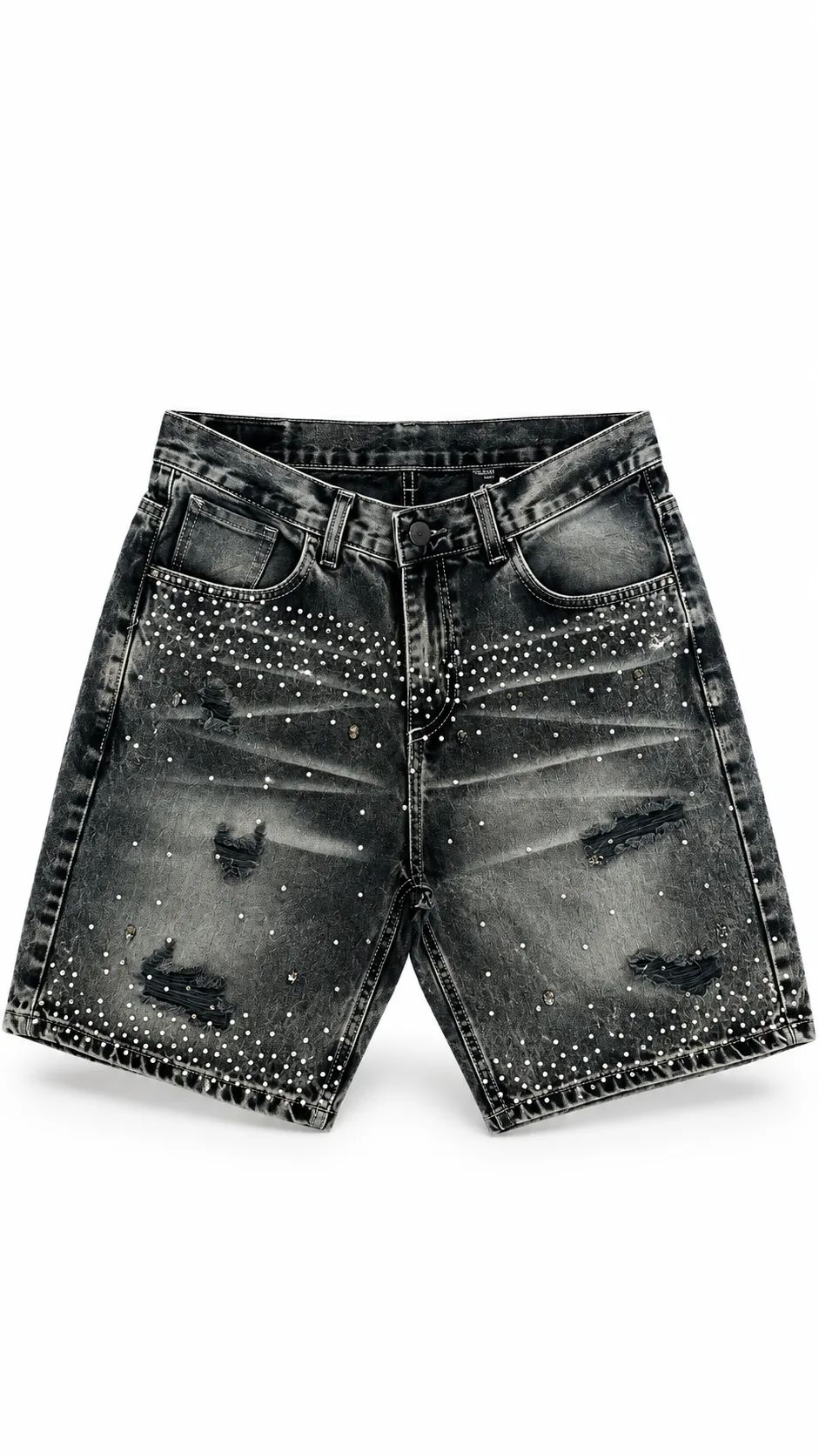 BERMUDA GRIS ROTURA C/ STRASS