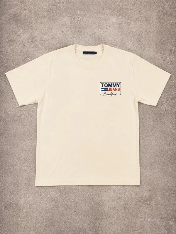 REMERA TOMMY SMALL CREMA CLASICA - Foto 1