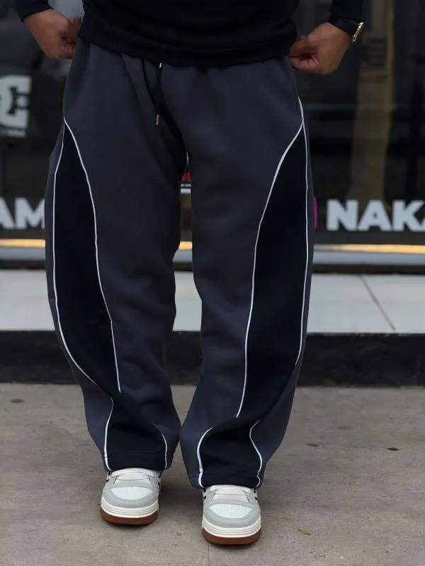 BAGGY COMBINADO GRIS CON NEGRO