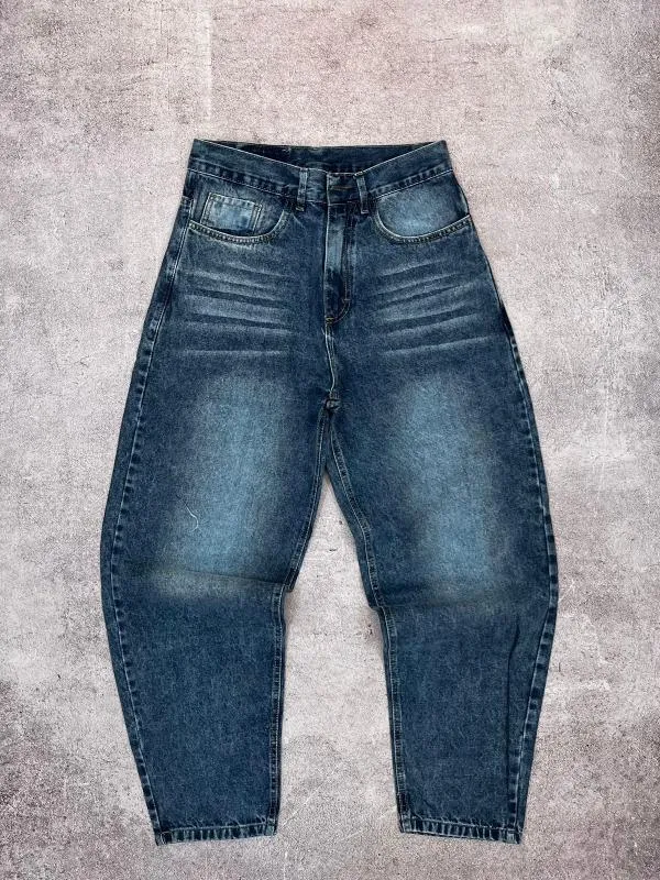 BAGGY AZUL OSCURO CLASICO GASTADO CH