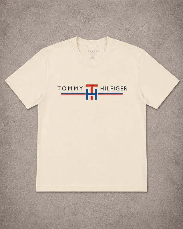 REMERA TOMMY BIG CREMA CLASICA - Foto 1