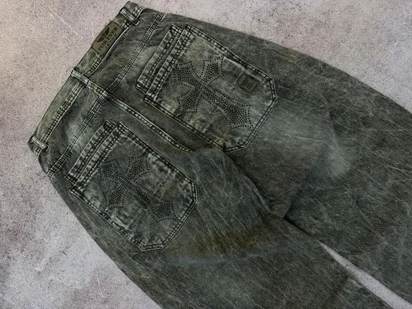 BAGGY CRUZ CON BRILLOS GRIS